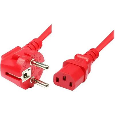 Manutan Cordon 1,8m Rouge pour Alimentation PC IEC C14 - Cordon électrique - Publicité Manutan Cordon 1,8m Rouge pour Alimentation PC IEC C14 - Cordon électrique - Publicité