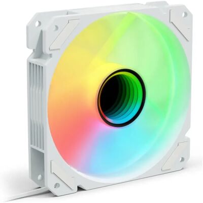 Sharkoon Shark Mirror PWM RGB White 120mm - Publicité Sharkoon Shark Mirror PWM RGB White 120mm - Publicité