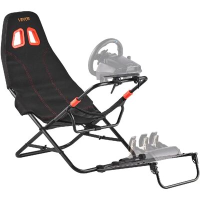 VEVOR 6001 - Noir - Support de volant de course pliable et réglable avec siège 470 mm - Publicité VEVOR 6001 - Noir - Support de volant de course pliable et réglable avec siège 470 mm - Publicité