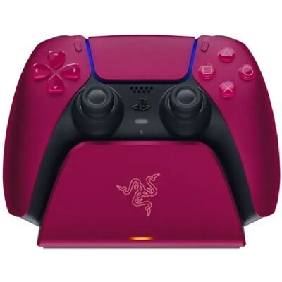 Station de charge rapide pour manette sans fil PS5 DualSense Razer Rouge - Publicité Station de charge rapide pour manette sans fil PS5 DualSense Razer Rouge - Publicité
