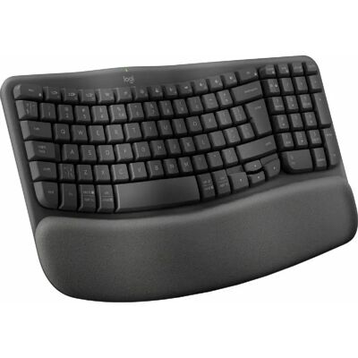 Logitech clavier sans fil ergonomique - Noir - Publicité Logitech clavier sans fil ergonomique - Noir - Publicité