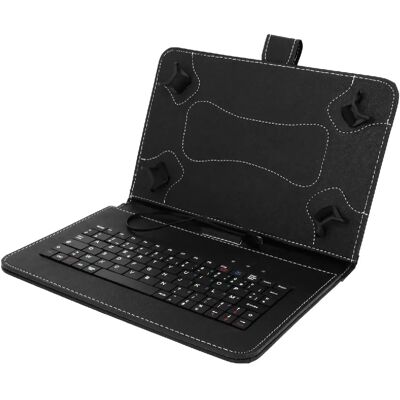 Etui folio Avizar noir 10'' avec clavier AZERTY et support - Publicité Etui folio Avizar noir 10'' avec clavier AZERTY et support - Publicité