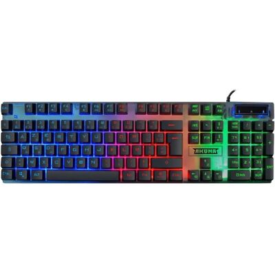 Clavier Gaming Akuma K01 - Rétroéclairage RGB, Touches à membrane silencieuses - Publicité Clavier Gaming Akuma K01 - Rétroéclairage RGB, Touches à membrane silencieuses - Publicité