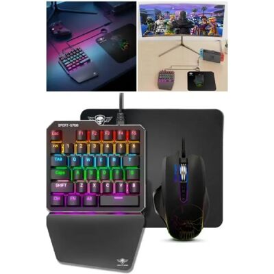 Spirit of gamer Pack clavier souris gamer - Blanc - Publicité Spirit of gamer Pack clavier souris gamer - Blanc - Publicité