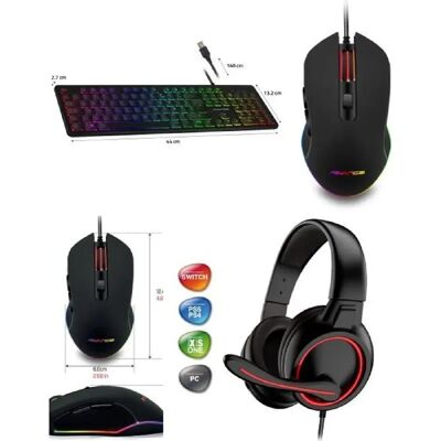 Advance Pack clavier souris gamer - Noir - Publicité Advance Pack clavier souris gamer - Noir - Publicité