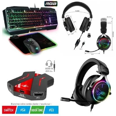 Spirit of gamer Pack clavier souris Fury Hellfire - Noir - Publicité Spirit of gamer Pack clavier souris Fury Hellfire - Noir - Publicité