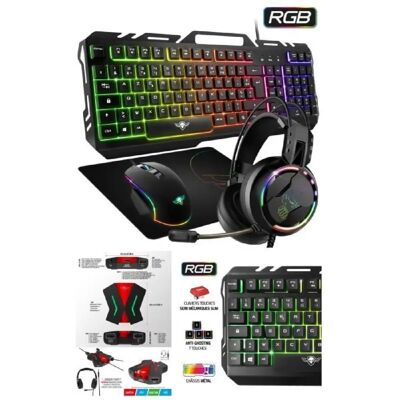 Spirit of gamer Pack clavier souris - Noir - Publicité Spirit of gamer Pack clavier souris - Noir - Publicité