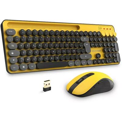 Advance PEP'S - WIRELESS - Jaune - Clavier et Souris - Publicité Advance PEP'S - WIRELESS - Jaune - Clavier et Souris - Publicité