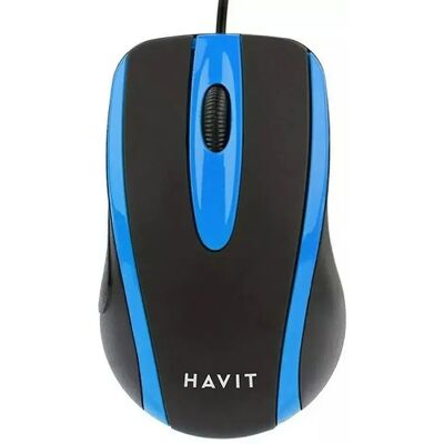 Souris Havit MS753 Noire et Bleue Ergonomique - Publicité Souris Havit MS753 Noire et Bleue Ergonomique - Publicité