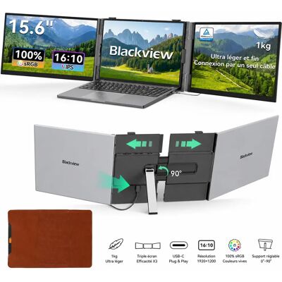 Écran Portable Blackview DCM8 Pro 15,3" IPS Full HD USB-C 100% sRGB Gris - Publicité Écran Portable Blackview DCM8 Pro 15,3" IPS Full HD USB-C 100% sRGB Gris - Publicité