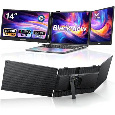 Écran portable triple Blackview DCM5 14" FHD IPS - Publicité Écran portable triple Blackview DCM5 14" FHD IPS - Publicité