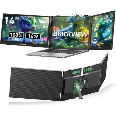 Blackview DCM5 Double Écran Portable 14" FHD IPS USB-C - Publicité Blackview DCM5 Double Écran Portable 14" FHD IPS USB-C - Publicité