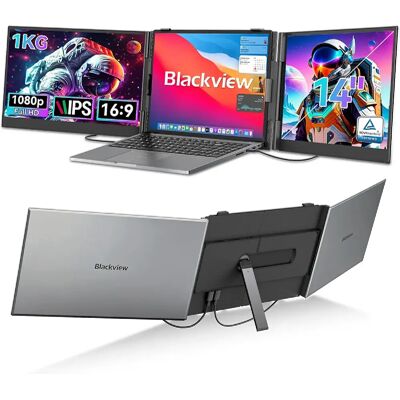Blackview DCM6 Triple Écran PC Portable 14" FHD IPS USB-C - Publicité Blackview DCM6 Triple Écran PC Portable 14" FHD IPS USB-C - Publicité