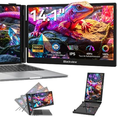 Blackview SCM5 Écran Portable 14" FHD IPS USB-C pour PC Portable - Publicité Blackview SCM5 Écran Portable 14" FHD IPS USB-C pour PC Portable - Publicité
