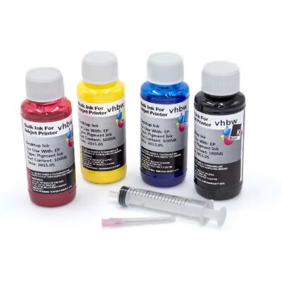 vhbw Kit de Recharge d'Encre pour Imprimante Epson - Cyan Magenta Jaune Noir - 4x 100ml - Publicité vhbw Kit de Recharge d'Encre pour Imprimante Epson - Cyan Magenta Jaune Noir - 4x 100ml - Publicité
