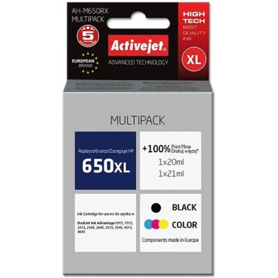 Activejet Cartouches d'encre compatibles HP - Noir et couleurs - Publicité Activejet Cartouches d'encre compatibles HP - Noir et couleurs - Publicité