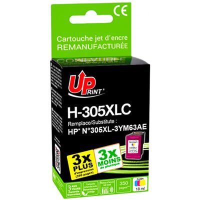 Cartouche d'encre couleur UPRINT 305XL - Haute capacité, compatible HP Deskjet & Envy - Publicité Cartouche d'encre couleur UPRINT 305XL - Haute capacité, compatible HP Deskjet & Envy - Publicité