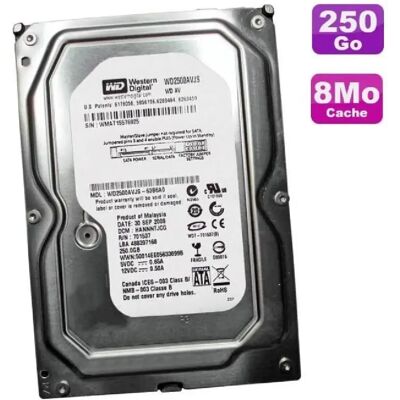 Western Digital WD2500AVJS-63TBA0 250Go 3.5" - Publicité Western Digital WD2500AVJS-63TBA0 250Go 3.5" - Publicité