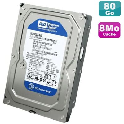 Western Digital Caviar Blue WD800AAJS-60M0A0 80Go 3.5" - Publicité Western Digital Caviar Blue WD800AAJS-60M0A0 80Go 3.5" - Publicité