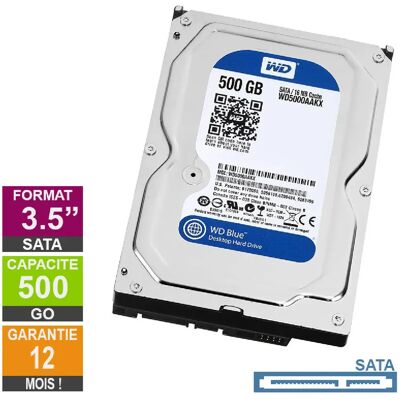 Western Digital Blue WD5000AAKX-603CA0 500Go 3.5" - Publicité Western Digital Blue WD5000AAKX-603CA0 500Go 3.5" - Publicité