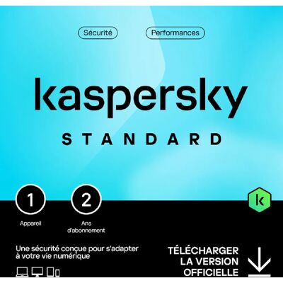 Kaspersky - Standard 2024 - logiciel antivirus - Publicité Kaspersky - Standard 2024 - logiciel antivirus - Publicité