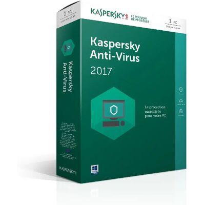 Kaspersky - Kaspersky Anti-Virus 2017 - 1 an - Antivirus - Publicité Kaspersky - Kaspersky Anti-Virus 2017 - 1 an - Antivirus - Publicité