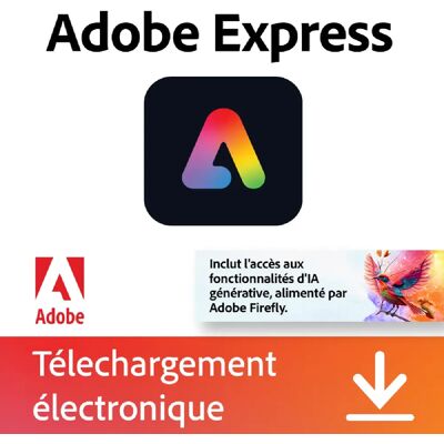 Adobe Express Premium Licence d'1 An - Logiciel - Publicité Adobe Express Premium Licence d'1 An - Logiciel - Publicité