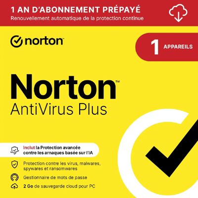 Norton Antivirus Plus 2024 - Antivirus & Optimisation - 1 Appareil - Publicité Norton Antivirus Plus 2024 - Antivirus & Optimisation - 1 Appareil - Publicité