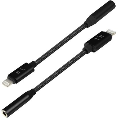 Adaptateur audio Lightning vers 3,5mm - Noir - Publicité Adaptateur audio Lightning vers 3,5mm - Noir - Publicité