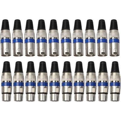 Wewoo 10 Paires Plug XLR Mâle + Femelle - Publicité Wewoo 10 Paires Plug XLR Mâle + Femelle - Publicité