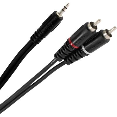 Plugger Câble audio mini-jack vers RCA - 3 m - Publicité Plugger Câble audio mini-jack vers RCA - 3 m - Publicité
