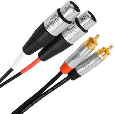 Plugger Câble Bretelle XLR/RCA - 3m - Publicité Plugger Câble Bretelle XLR/RCA - 3m - Publicité