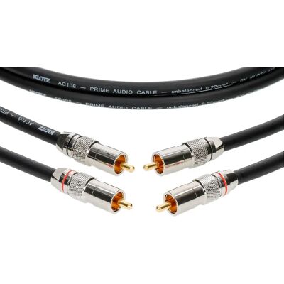 Jeu de 2 câbles RCA Audiolead 5m KLOTZ Klotz - Publicité Jeu de 2 câbles RCA Audiolead 5m KLOTZ Klotz - Publicité