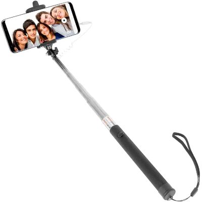 Avizar Perche à Selfie Orientable Filaire avec Prise Jack 3.5mm Noir - Publicité Avizar Perche à Selfie Orientable Filaire avec Prise Jack 3.5mm Noir - Publicité