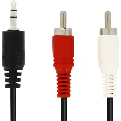 Avizar Câble Jack 3.5mm vers RCA - 2,5m Noir - Publicité Avizar Câble Jack 3.5mm vers RCA - 2,5m Noir - Publicité