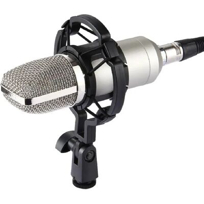 Yonis Microphone pro pour studio et radio - Argent - Publicité Yonis Microphone pro pour studio et radio - Argent - Publicité