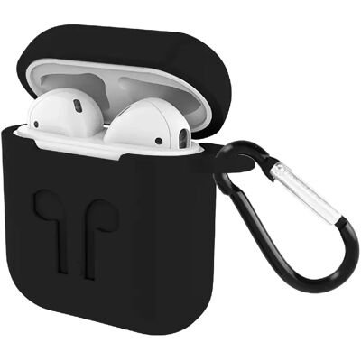 Étui en silicone Avizar pour Airpods 1/2 - Noir, Protection contre chocs et rayures - Publicité Étui en silicone Avizar pour Airpods 1/2 - Noir, Protection contre chocs et rayures - Publicité