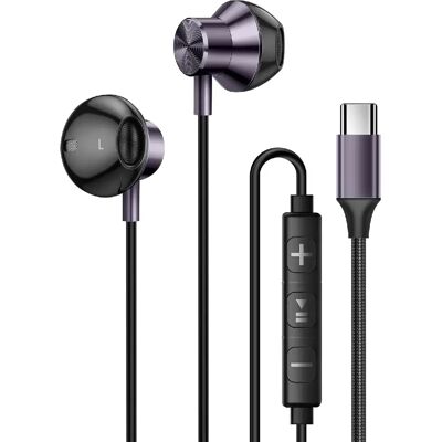 Linq Écouteurs intra-auriculaires USB-C - Gris - Publicité Linq Écouteurs intra-auriculaires USB-C - Gris - Publicité