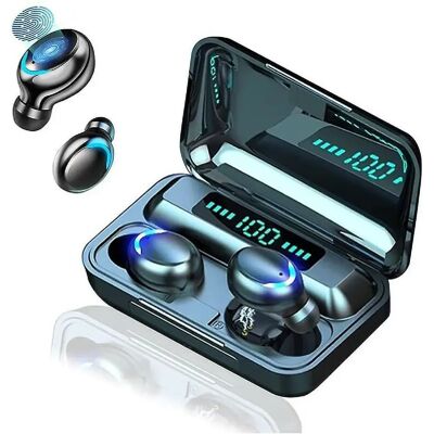 Chrono Écouteurs Bluetooth 5 stéréo - Noir - Publicité Chrono Écouteurs Bluetooth 5 stéréo - Noir - Publicité