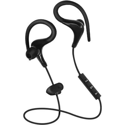 Casque de sport Bluetooth sans fil Avizar - Microphone + télécommande - Noir - Publicité Casque de sport Bluetooth sans fil Avizar - Microphone + télécommande - Noir - Publicité