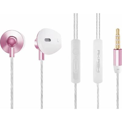 Casque filaire rose Akashi - Casque - Publicité Casque filaire rose Akashi - Casque - Publicité