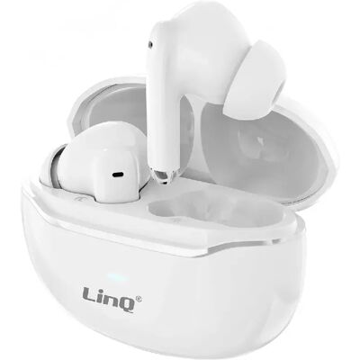 LinQ Écouteurs Sans-Fil TWS Bluetooth 5.0 25h Autonomie Boîtier USB-C Blanc - Publicité LinQ Écouteurs Sans-Fil TWS Bluetooth 5.0 25h Autonomie Boîtier USB-C Blanc - Publicité