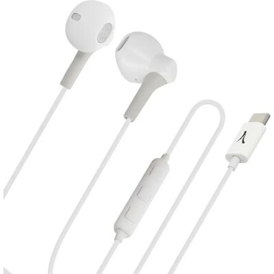 Écouteurs USB-C Akashi Blanc - Publicité Écouteurs USB-C Akashi Blanc - Publicité