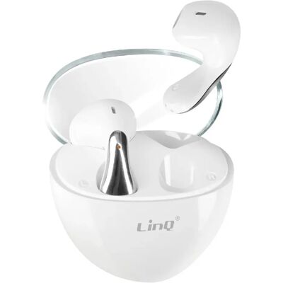 Écouteurs sans fil LinQ - Goutte Contrôle Tactile Blanc - Publicité Écouteurs sans fil LinQ - Goutte Contrôle Tactile Blanc - Publicité