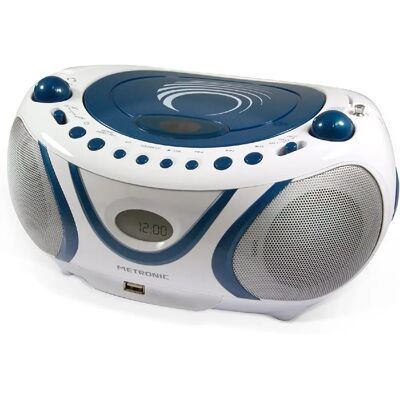 Metronic boombox lecteur CD MP3 USB - Bleu - Publicité Metronic boombox lecteur CD MP3 USB - Bleu - Publicité