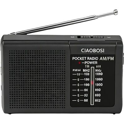 Avizar Mini Radio de Poche FM AM Noir - Publicité Avizar Mini Radio de Poche FM AM Noir - Publicité