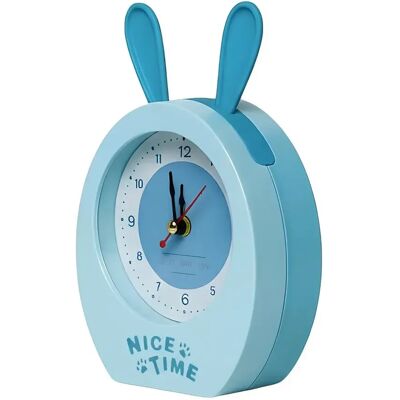 Avizar Réveil Analogique pour Enfant Design Oreilles de Lapin Modèle Nice Time Bleu - Publicité Avizar Réveil Analogique pour Enfant Design Oreilles de Lapin Modèle Nice Time Bleu - Publicité