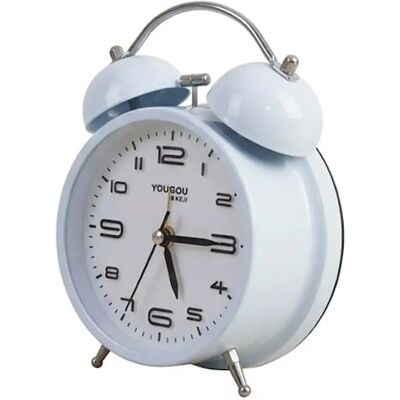 Avizar Réveil de Table 12cm pour Chambre Format Rond Double Cloche Élégant Blanc - Publicité Avizar Réveil de Table 12cm pour Chambre Format Rond Double Cloche Élégant Blanc - Publicité