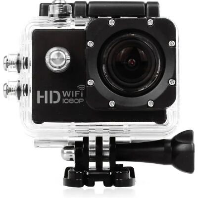 Caméra Wifi Sport Embarquée Plongée Caisson Caméscope 12Mp Full HD 1080P Noir + SD 4 Go - Yonis - Publicité Caméra Wifi Sport Embarquée Plongée Caisson Caméscope 12Mp Full HD 1080P Noir + SD 4 Go - Yonis - Publicité