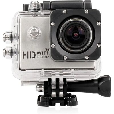 Caméra Wifi Sport Embarquée Plongée Caisson Caméscope Full HD 1080P Argent 32 Go - Yonis - Publicité Caméra Wifi Sport Embarquée Plongée Caisson Caméscope Full HD 1080P Argent 32 Go - Yonis - Publicité